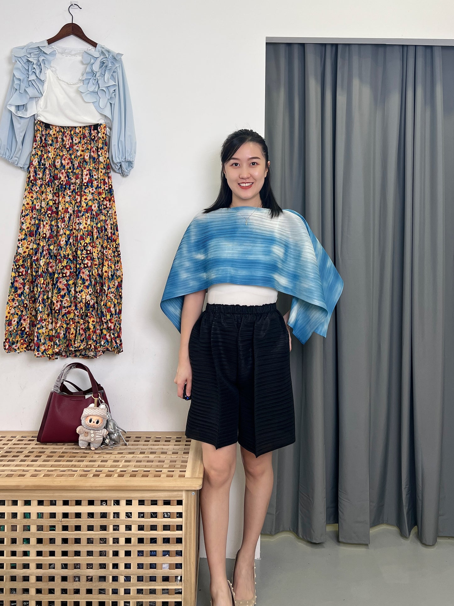 (HOT) Pleated Two ways Top