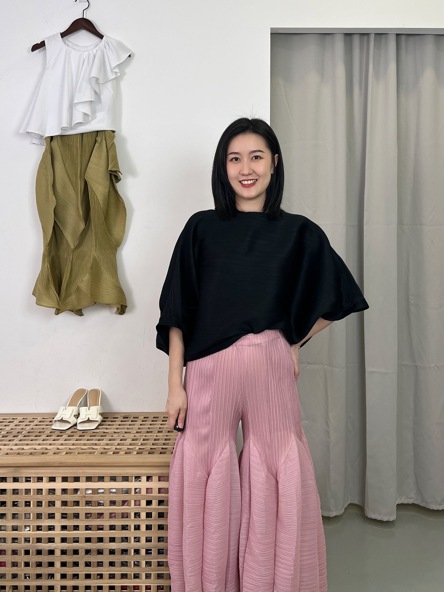 Pleated Design Wide Cullotes