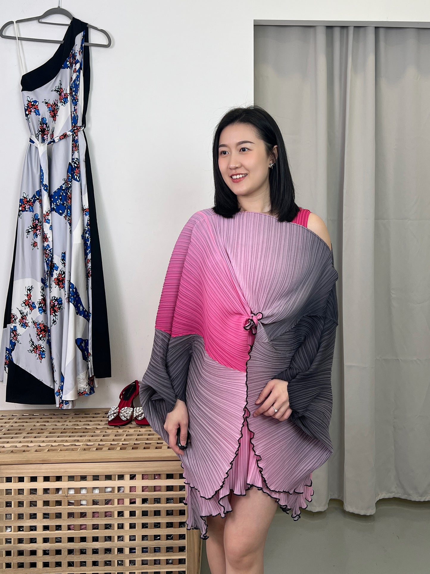 Pleated Design Cape