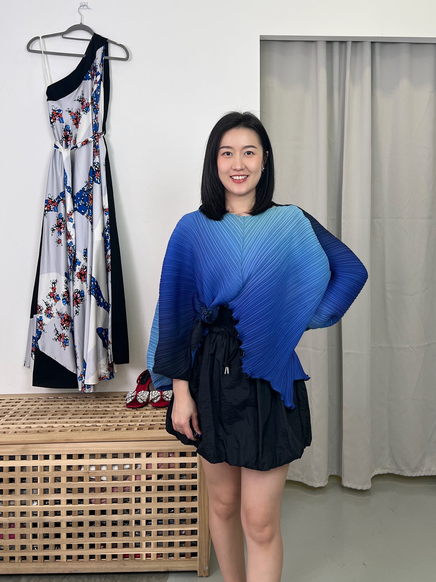 Pleated Design Cape