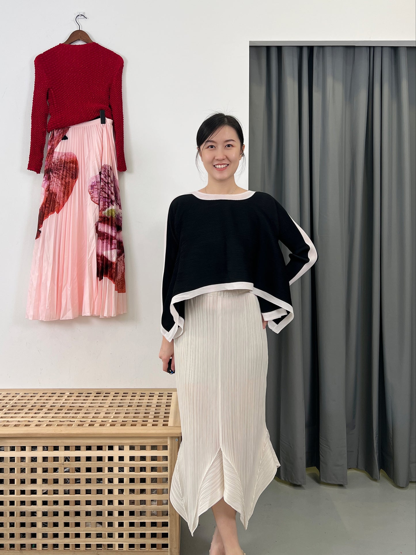 Pleated Tulip Design Skirt