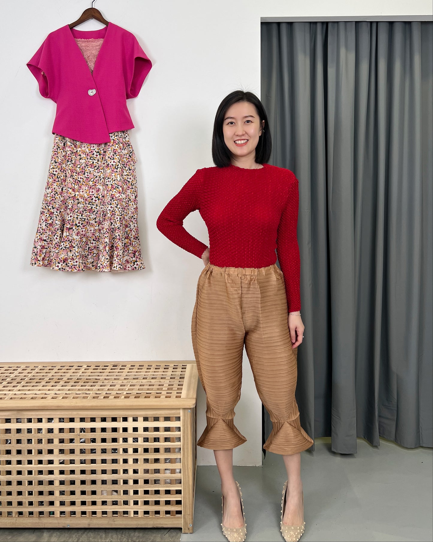 Pleated Candy Pants
