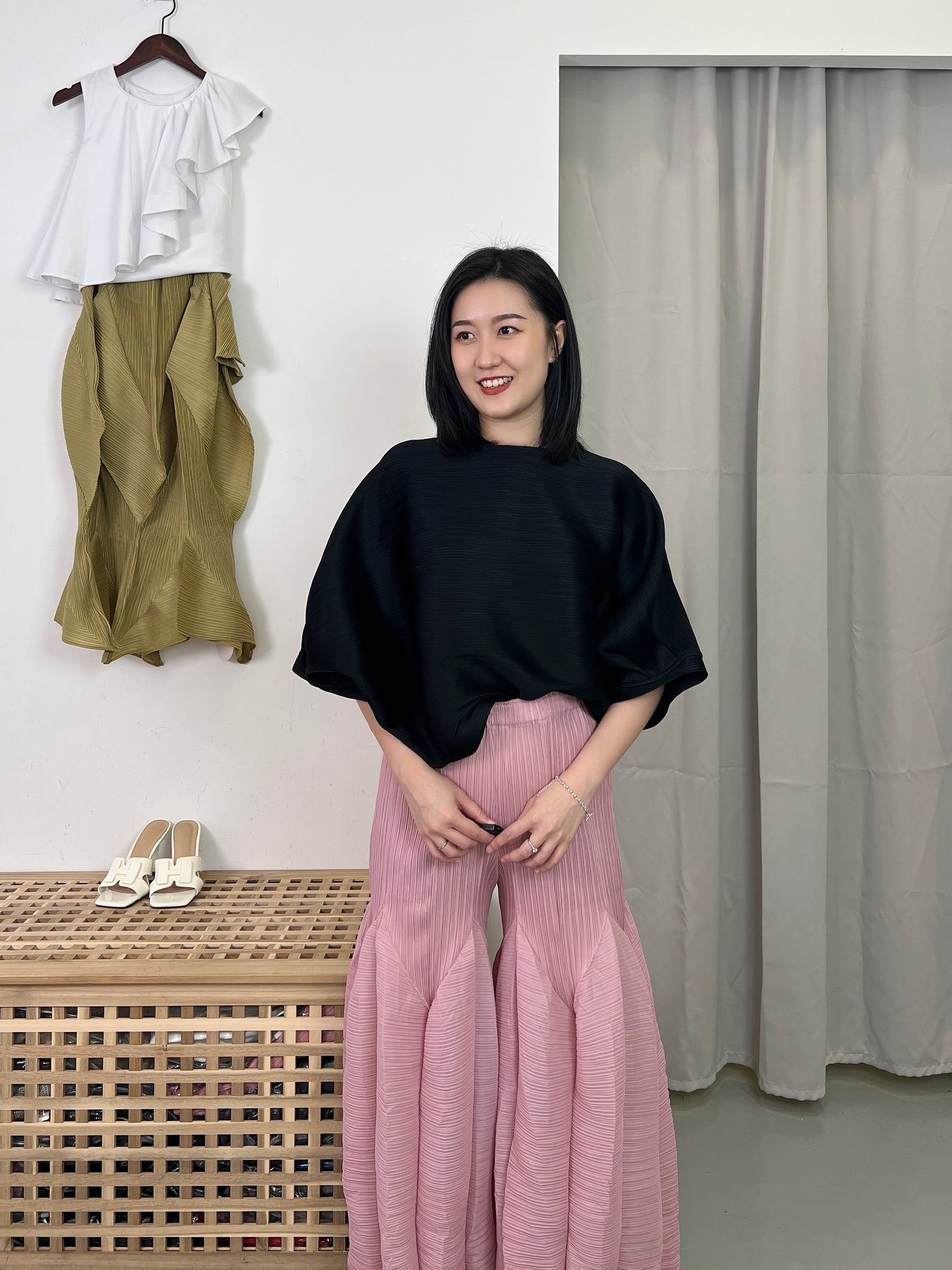 Pleated Design Wide Cullotes