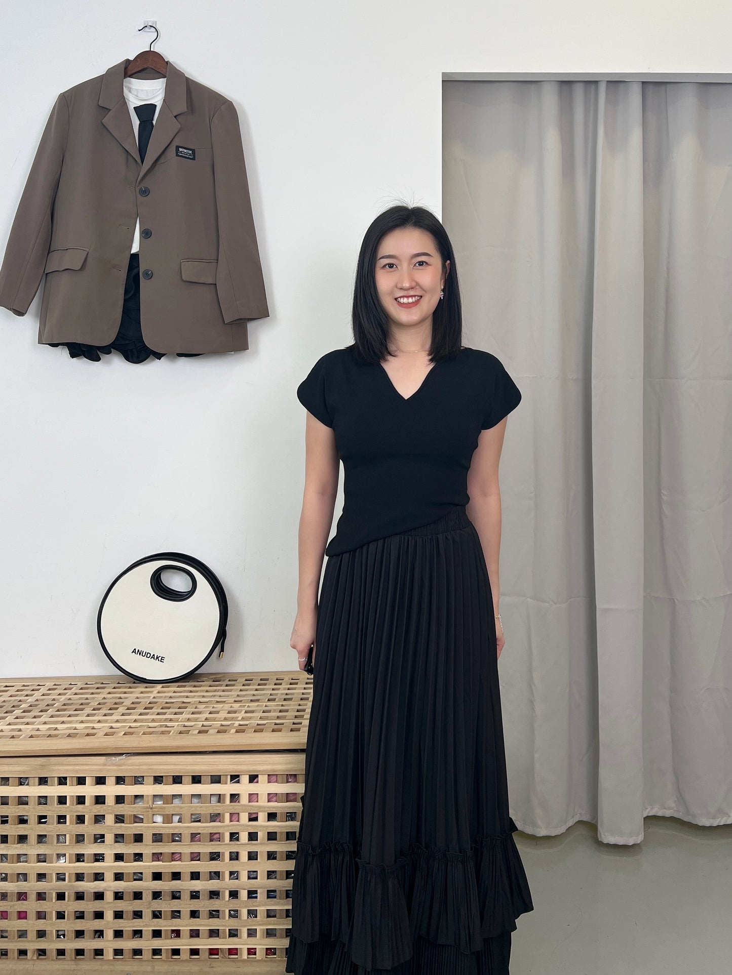 Pleated Long Skirt