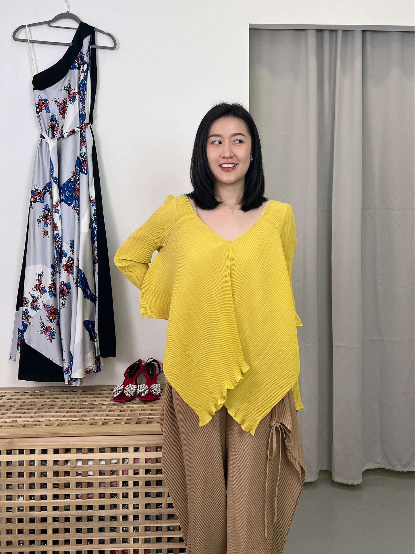 Pleated Feminine Blouse