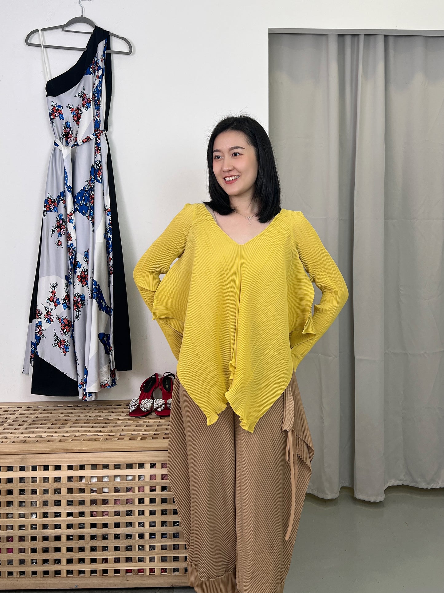 Pleated Feminine Blouse