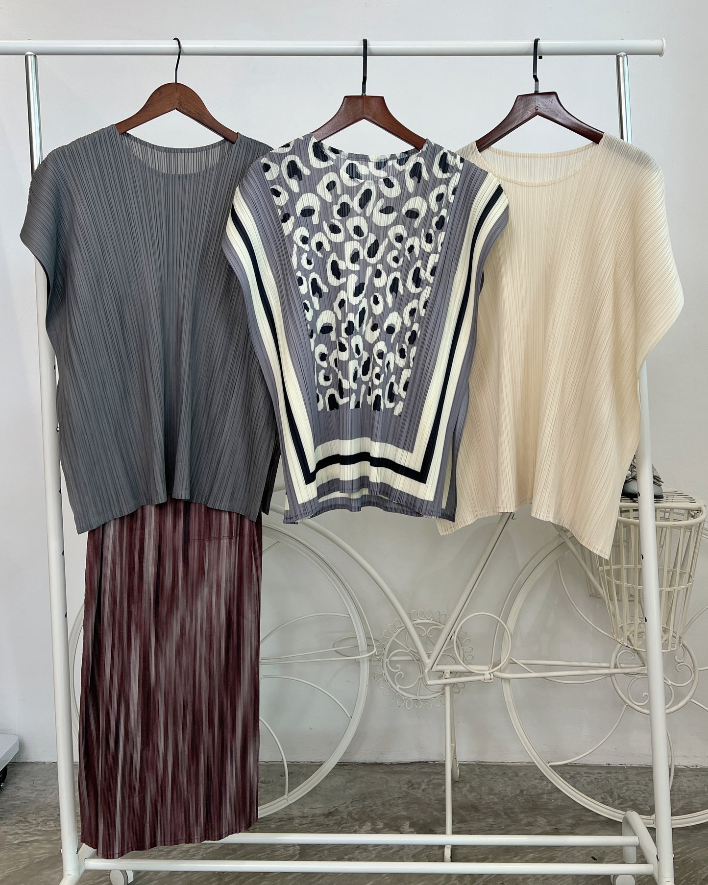 Pleated Square Blouse