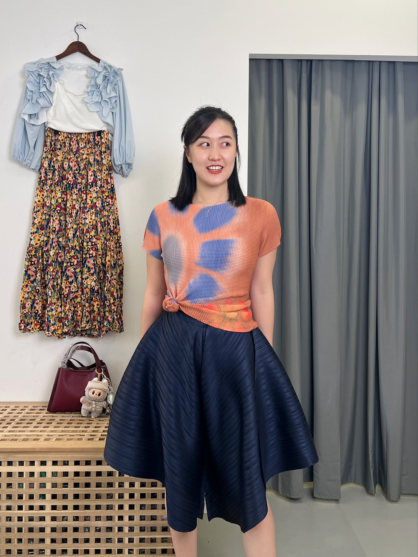 Pleated Butterfly Shorts