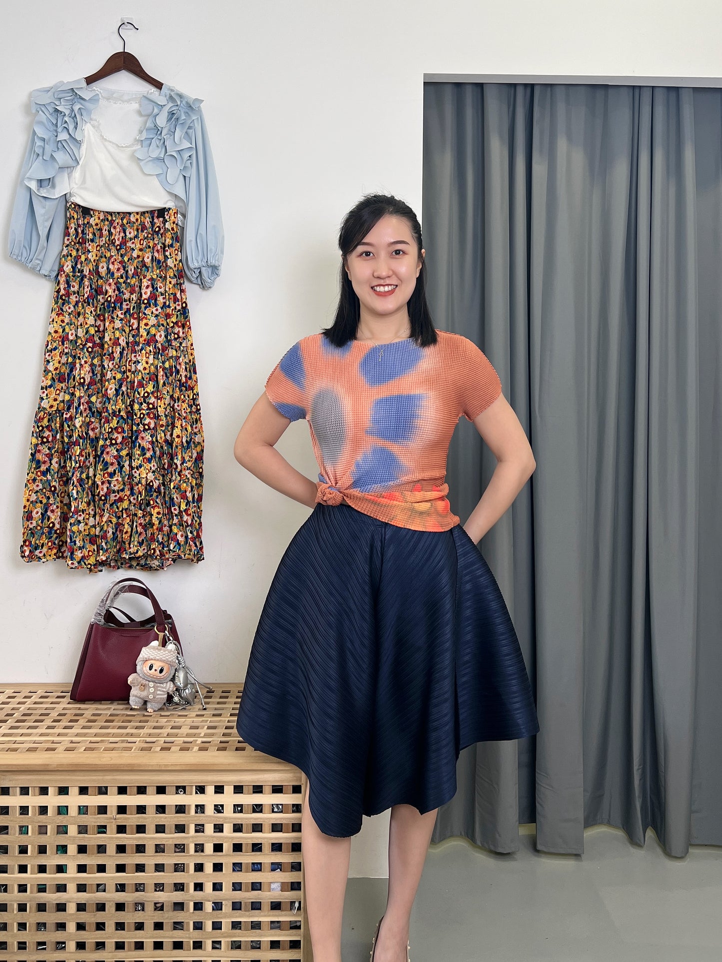 Pleated Butterfly Shorts