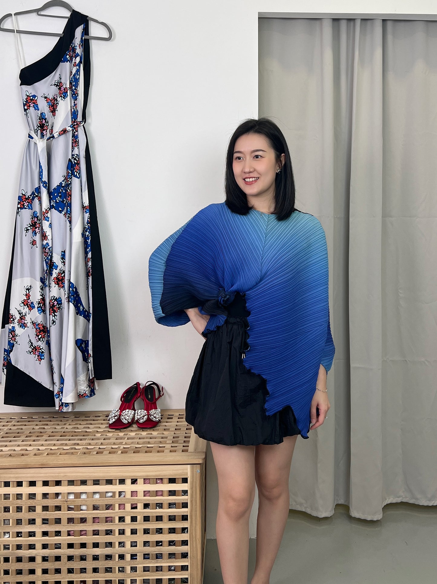 Pleated Design Cape