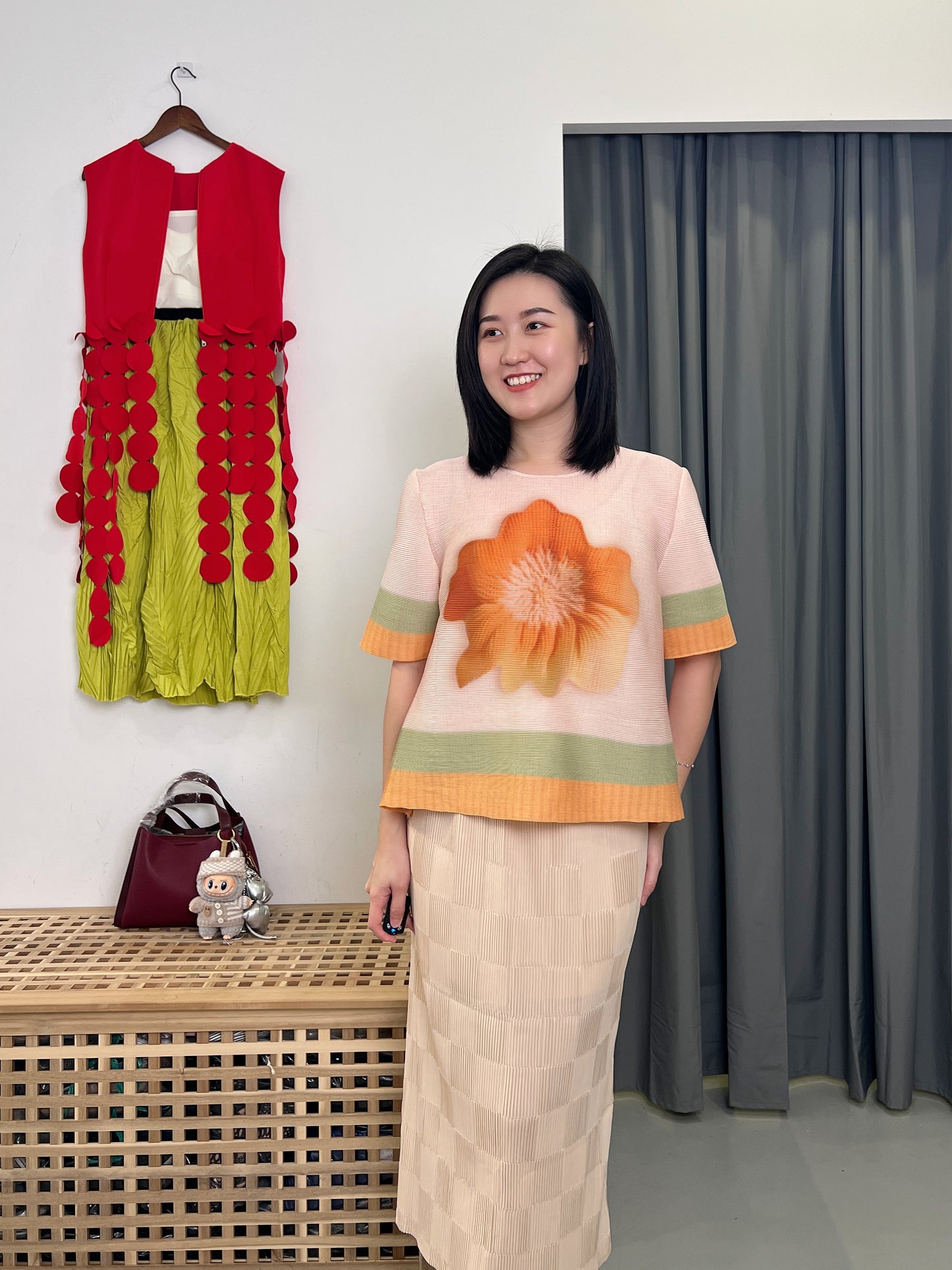 Pleated DD Floral Blouse
