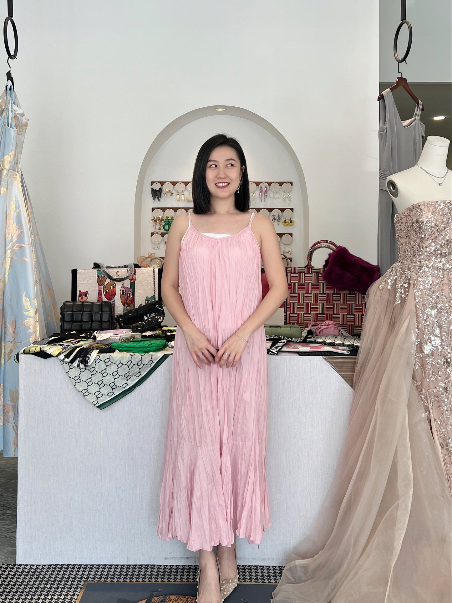 Pleated Sweet Straightcut Dress