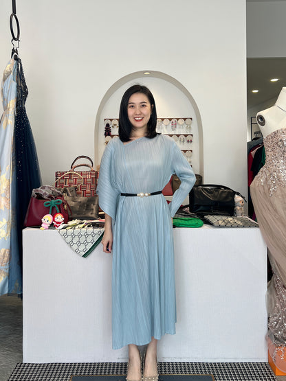 Pleated Uneven Dress