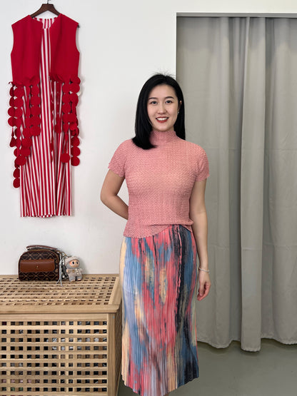 Pleated Rainbow Skirt