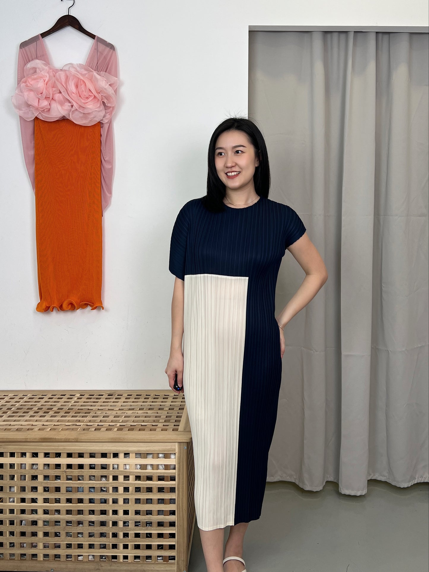 Pleated Uneven Style Dress
