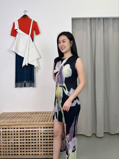 Pleated Grace Floral Dress