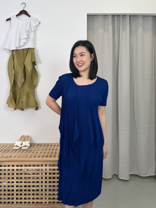 Pleated Wavey Dress