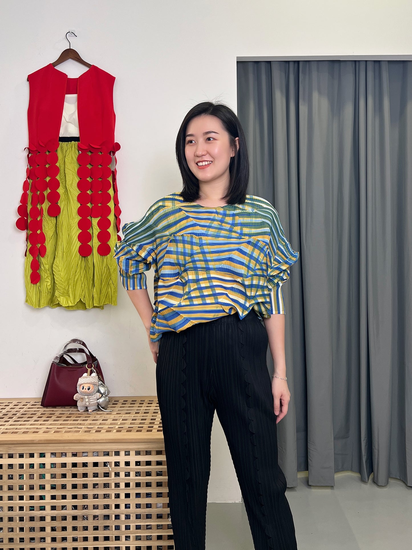 Pleated Soft Diamond Blouse