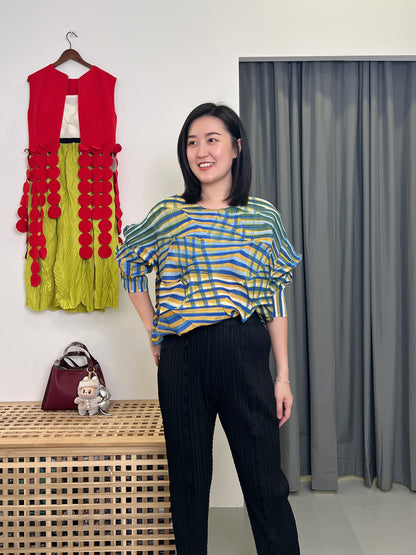 Pleated Soft Diamond Blouse