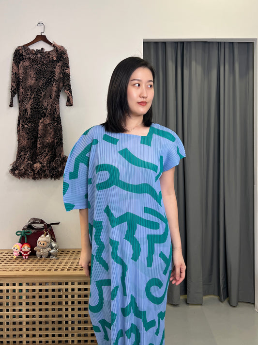 Pleated Uneven Stylish Dress