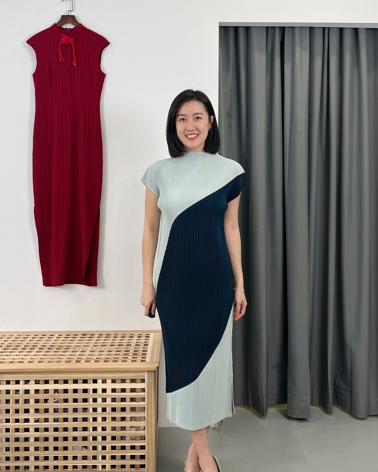 Pleated Elegance Dress