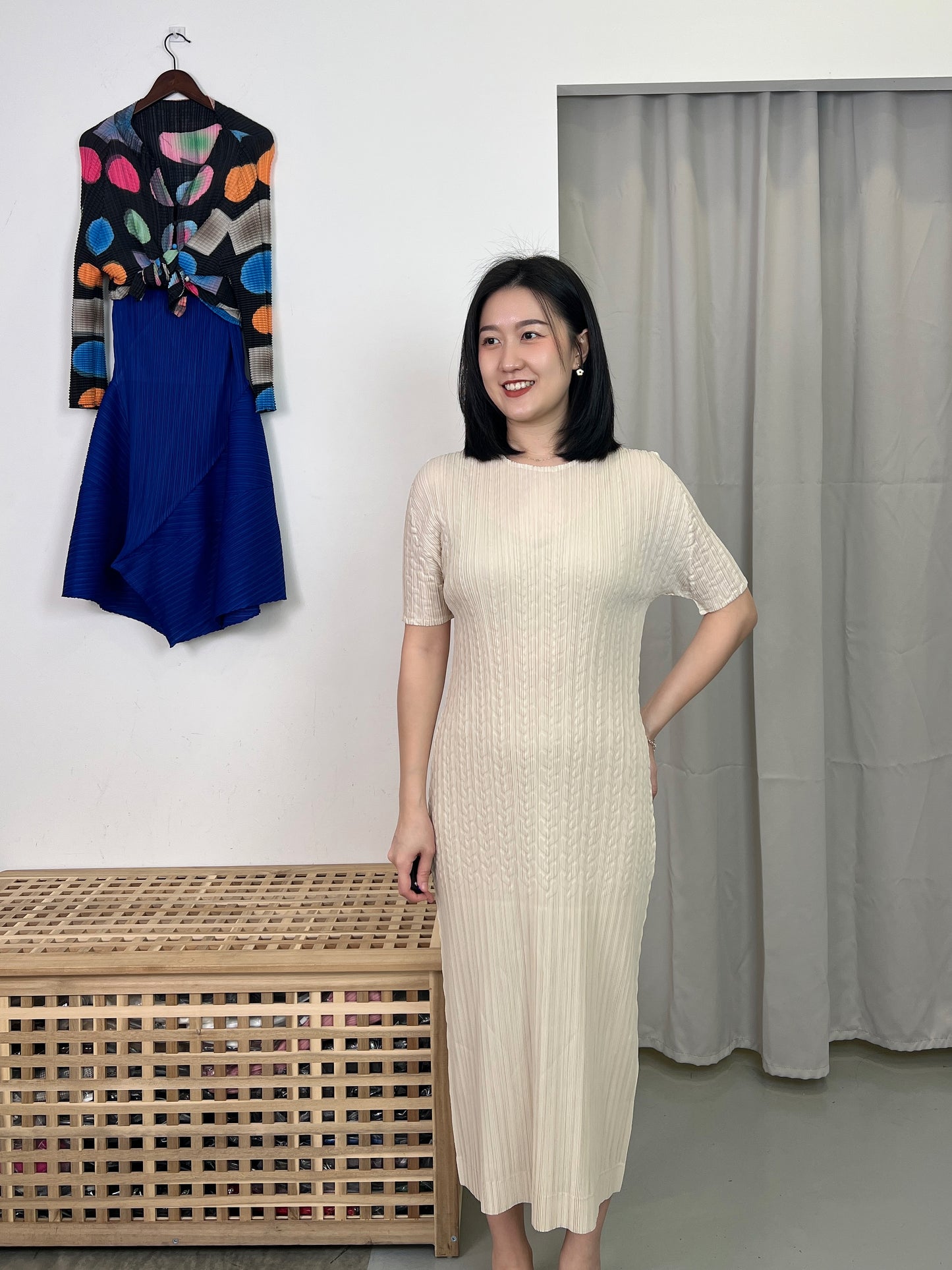 Pleated Simple 3D Dress
