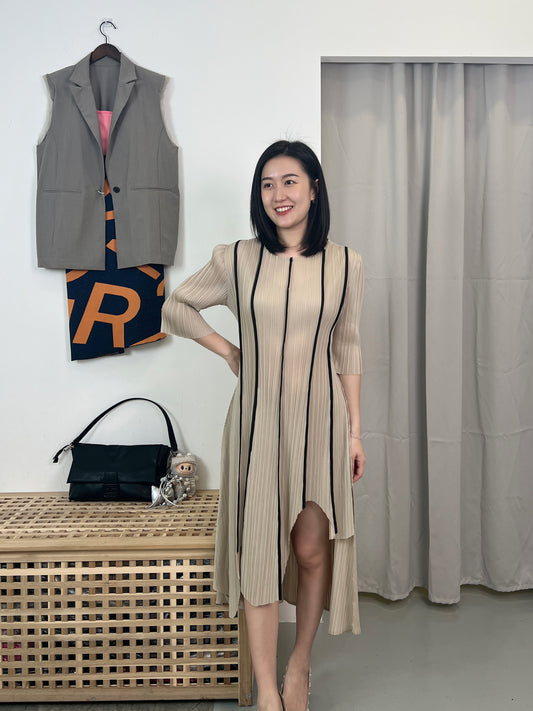 Pleated Line Dress