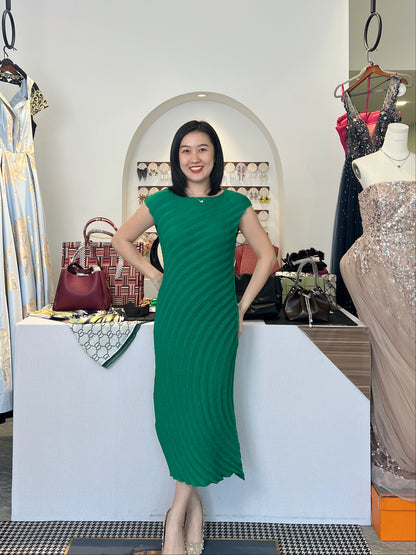 Pleated Wheel Classic Dress