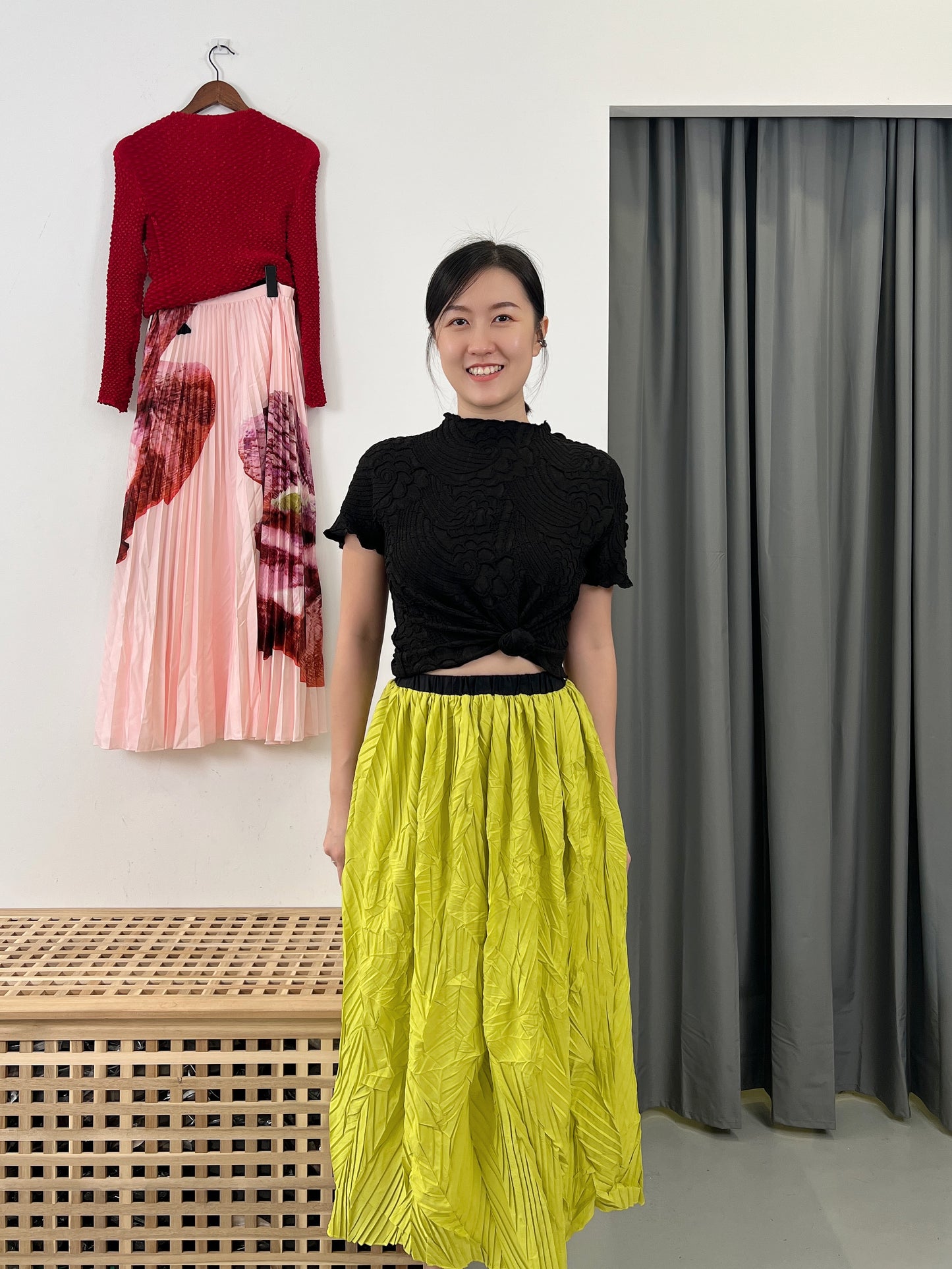 Pleated Leafy Skirt
