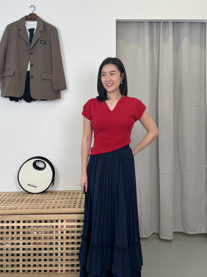 Pleated Long Skirt