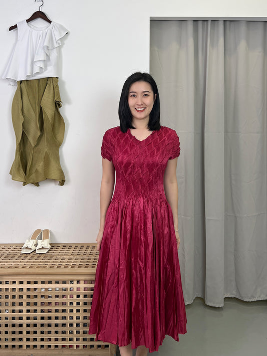 Pleated Slim Design Dress