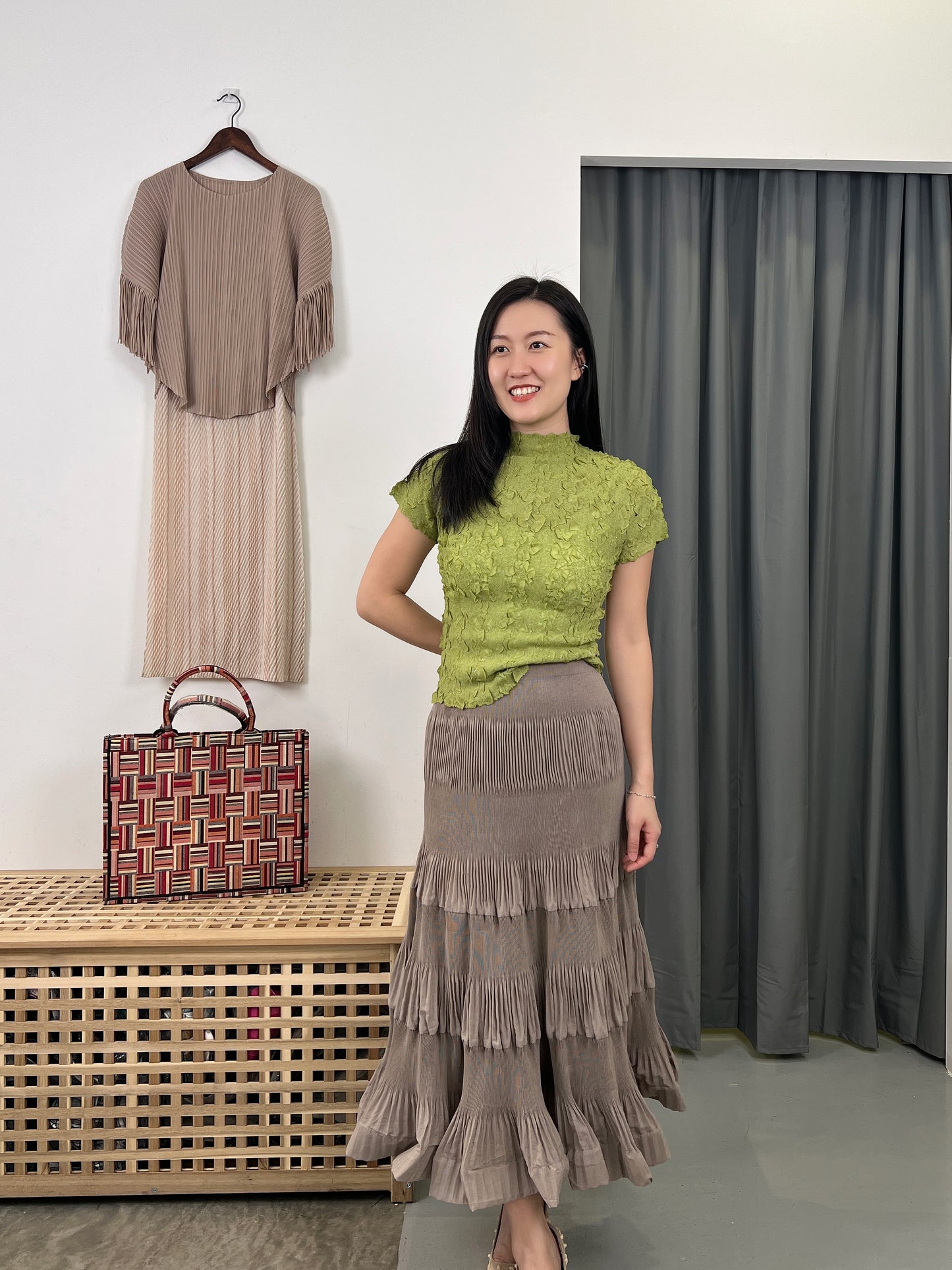 Pleated Layer Skirt