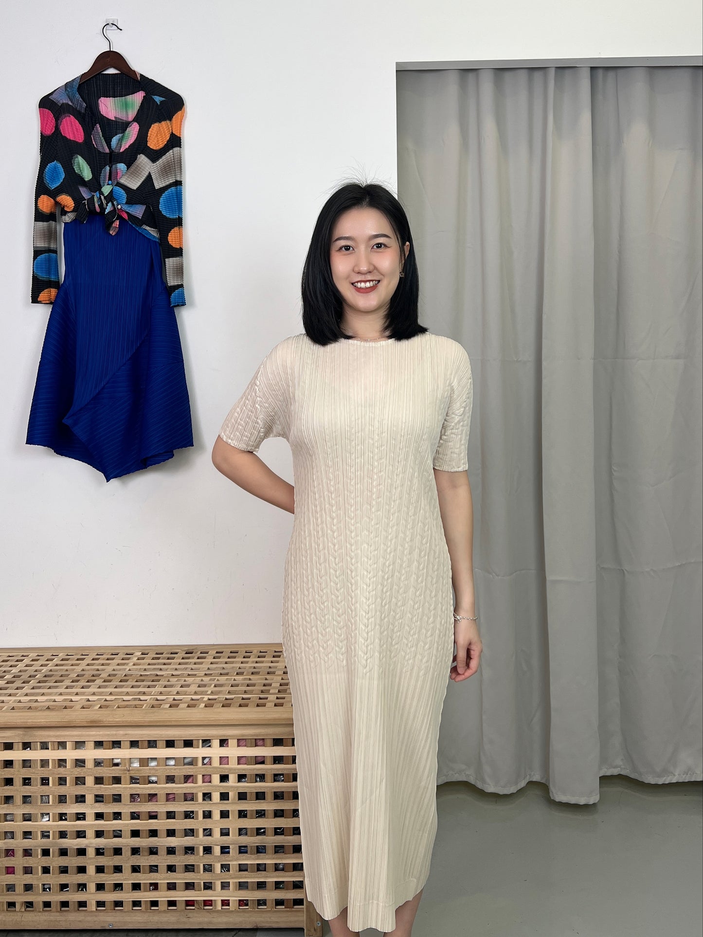 Pleated Simple 3D Dress