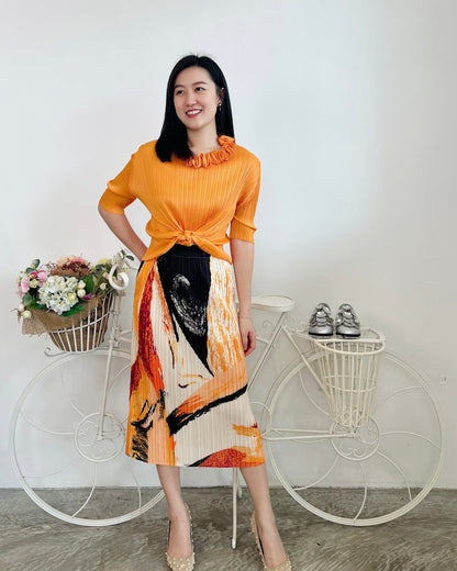 Pleated Artistic Skirt