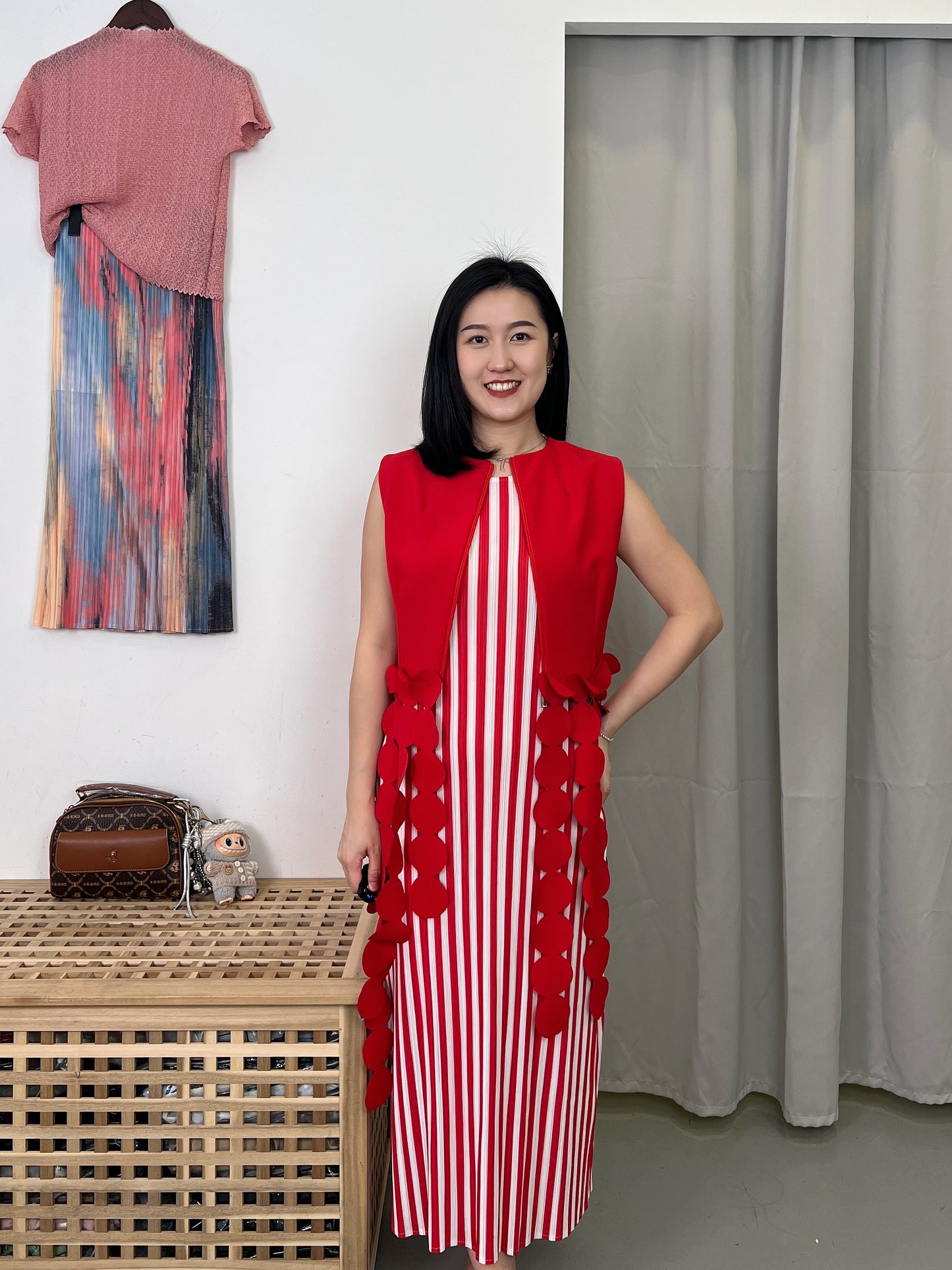 Pleated Line Cami Dress