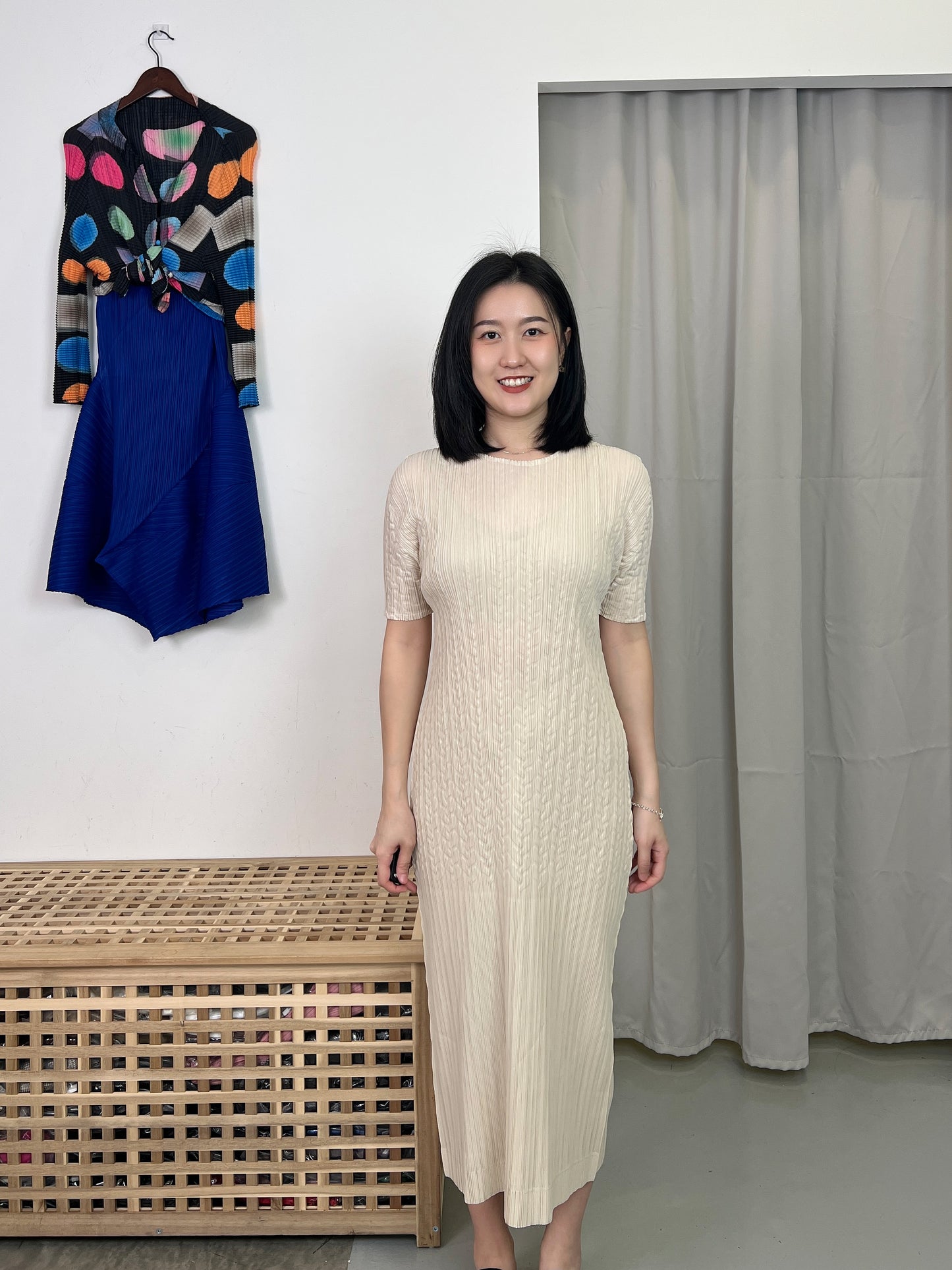 Pleated Simple 3D Dress