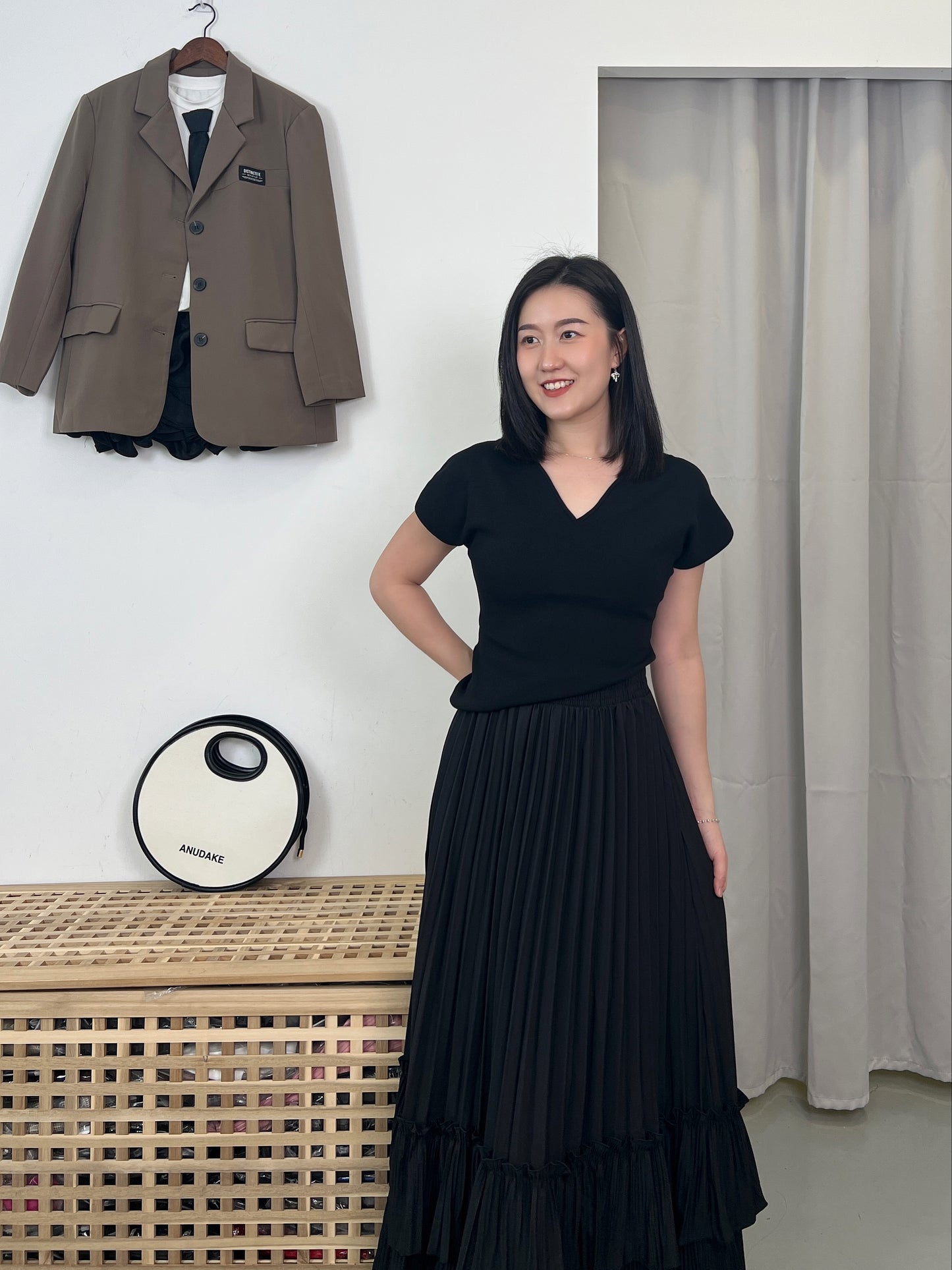 Pleated Long Skirt