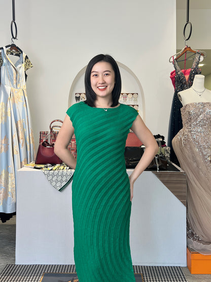 Pleated Wheel Classic Dress