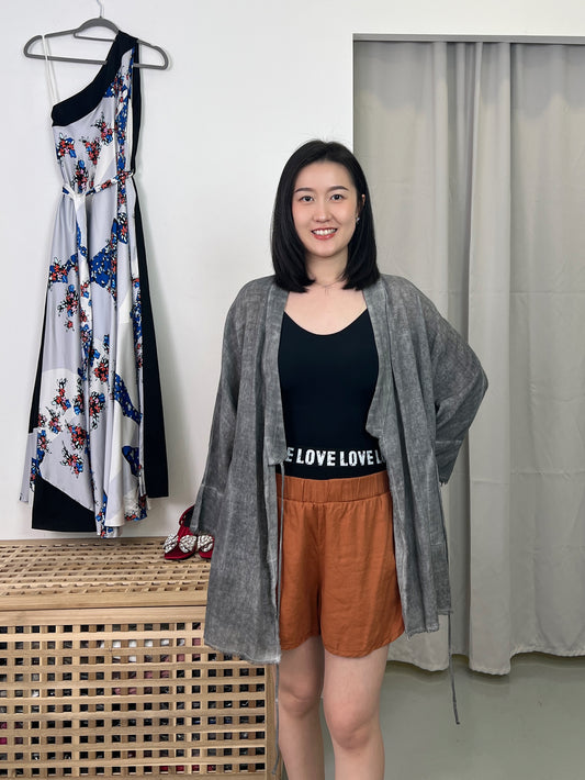 Linen Tie-up Jacket