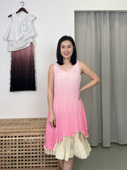 Pleated Cami Flare Design Dress