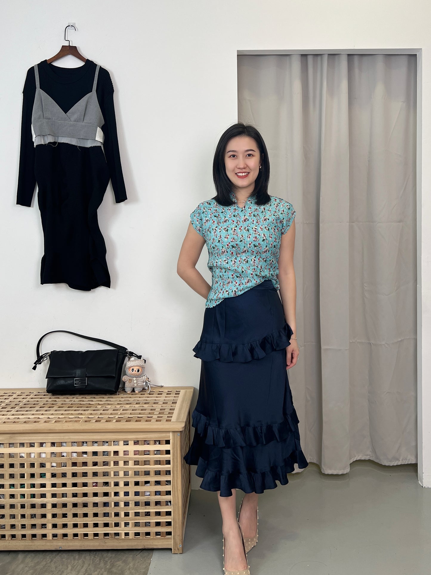 Pleated Little Floral Blouse