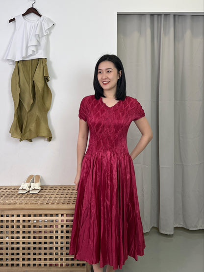 Pleated Slim Design Dress
