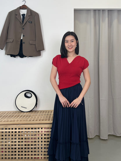Pleated Long Skirt