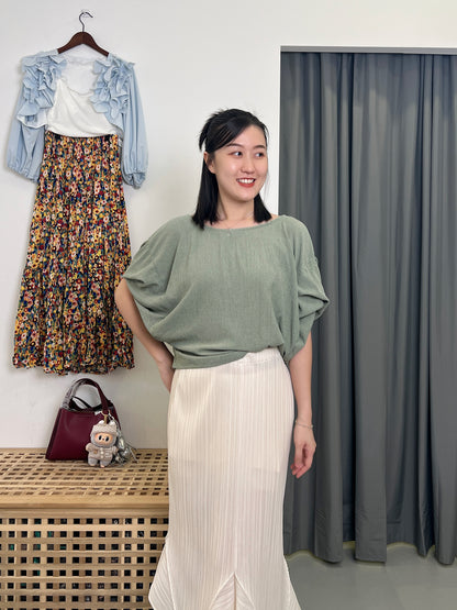 Pleated Tulip Design Skirt