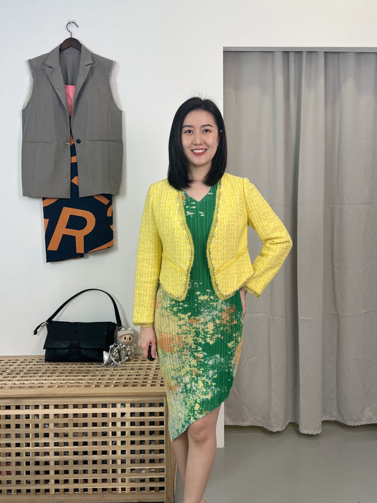 Pleated Starry Dress