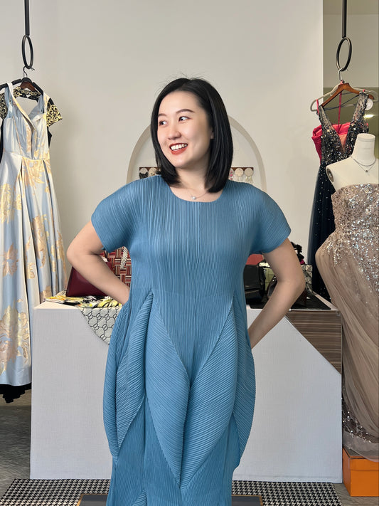 Pleated Tulip Dress