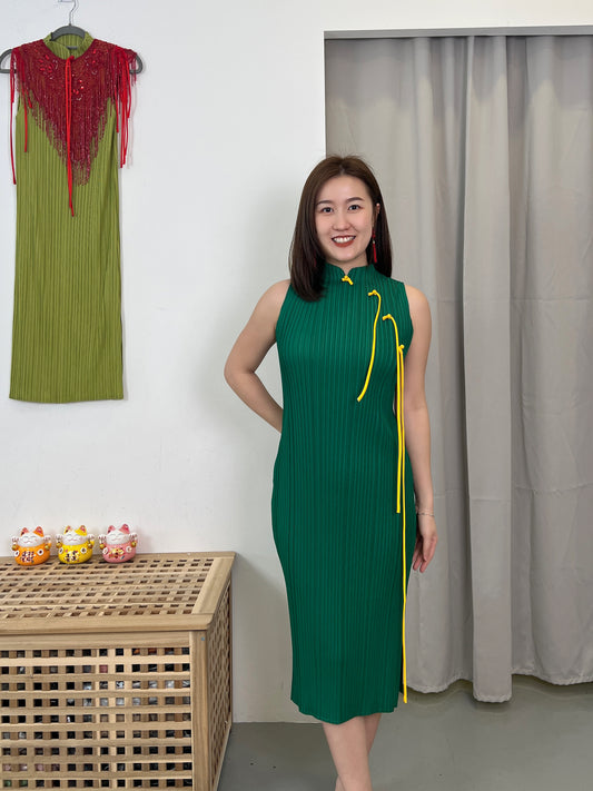 Pleated Cheongsam