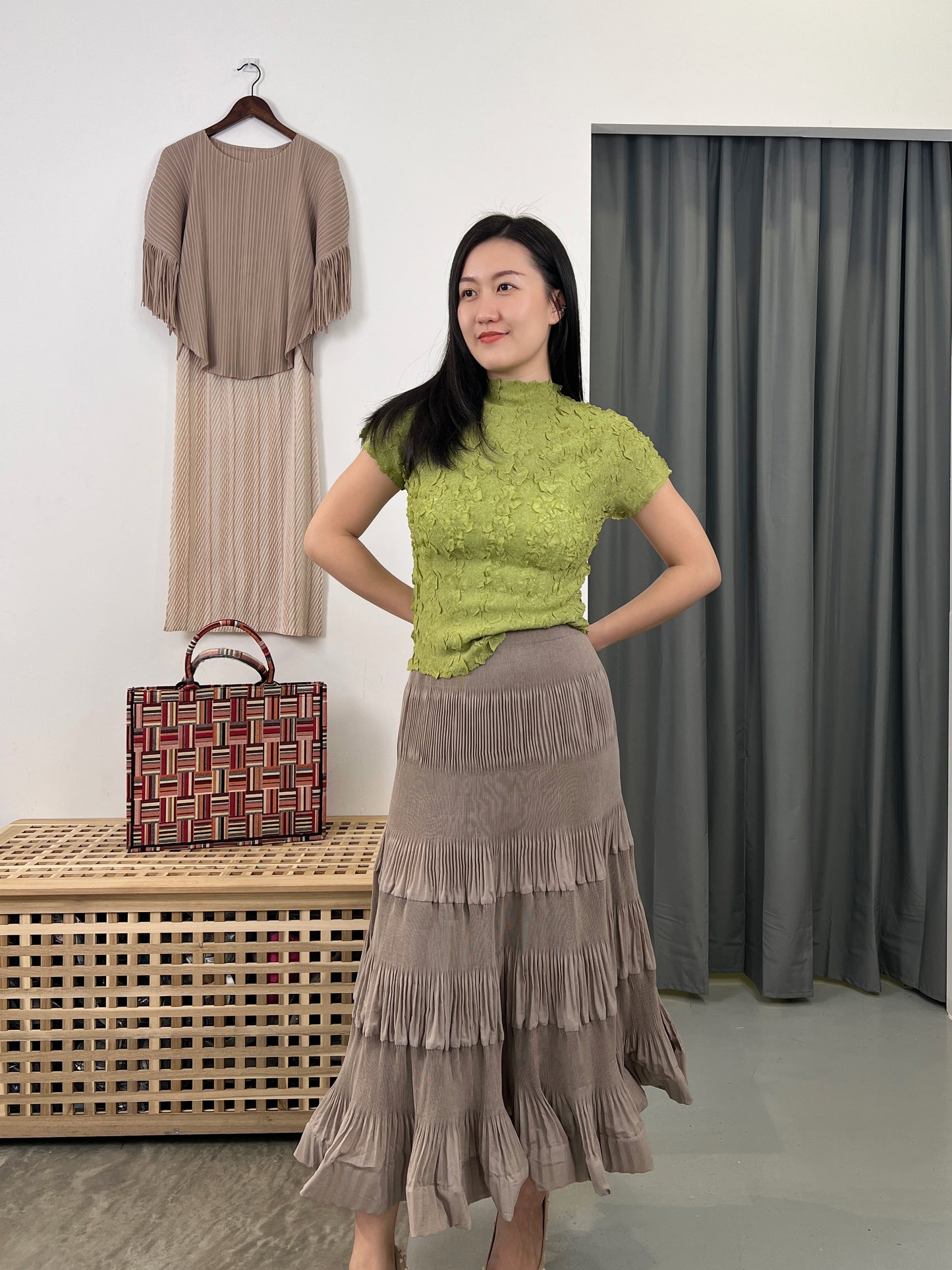 Pleated Layer Skirt