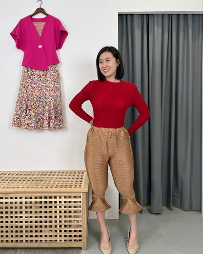 Pleated Candy Pants