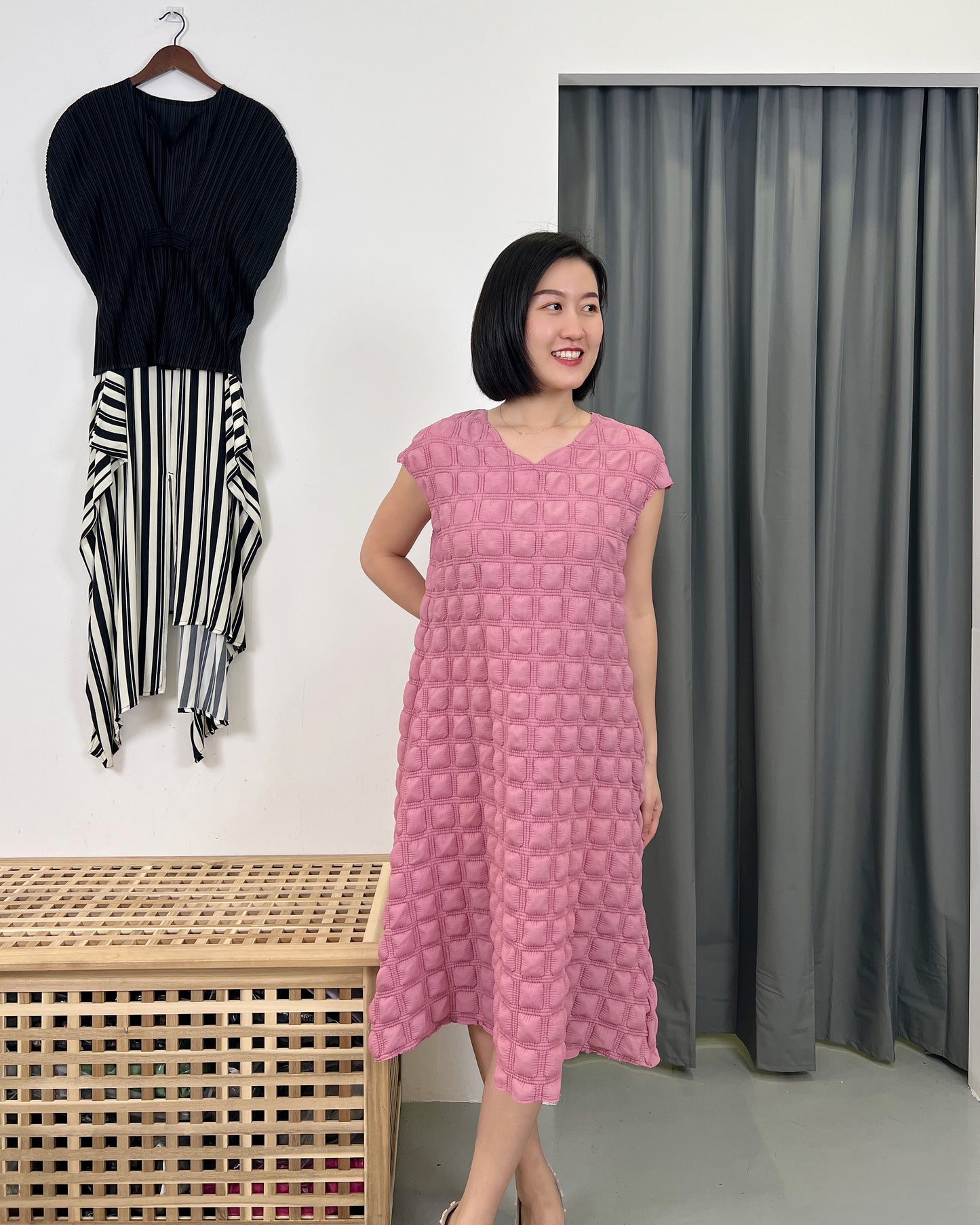 Pleated Tofu Dress